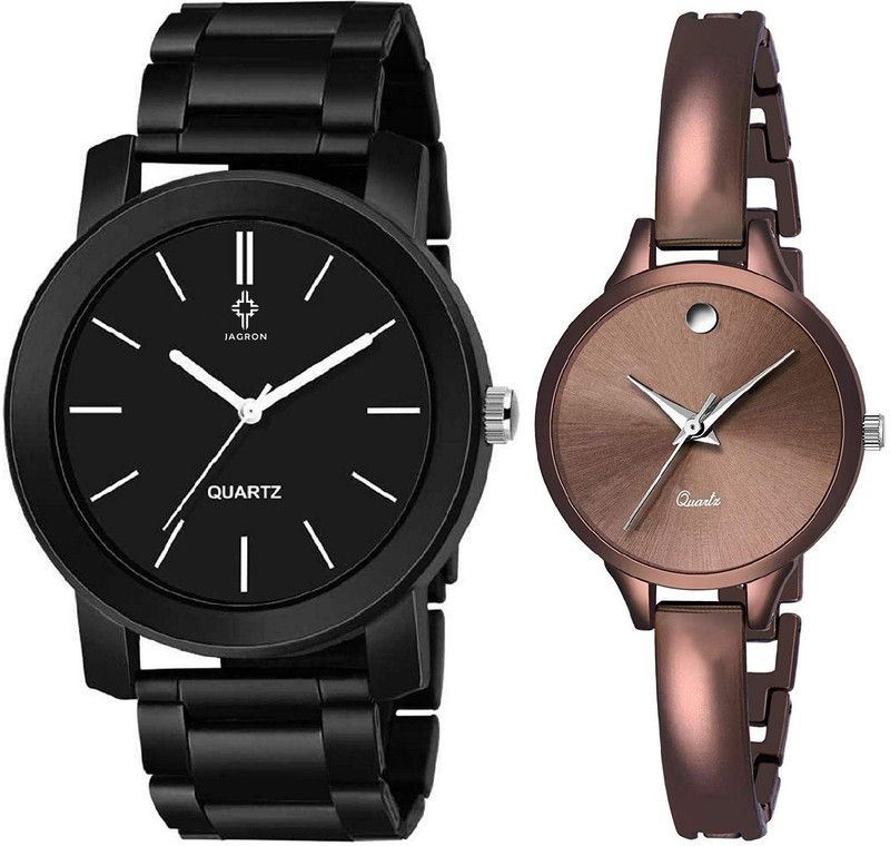 Analog Watch - For Men & Women JR-1883|Pack of 2 Couple Combo New Sleek Look