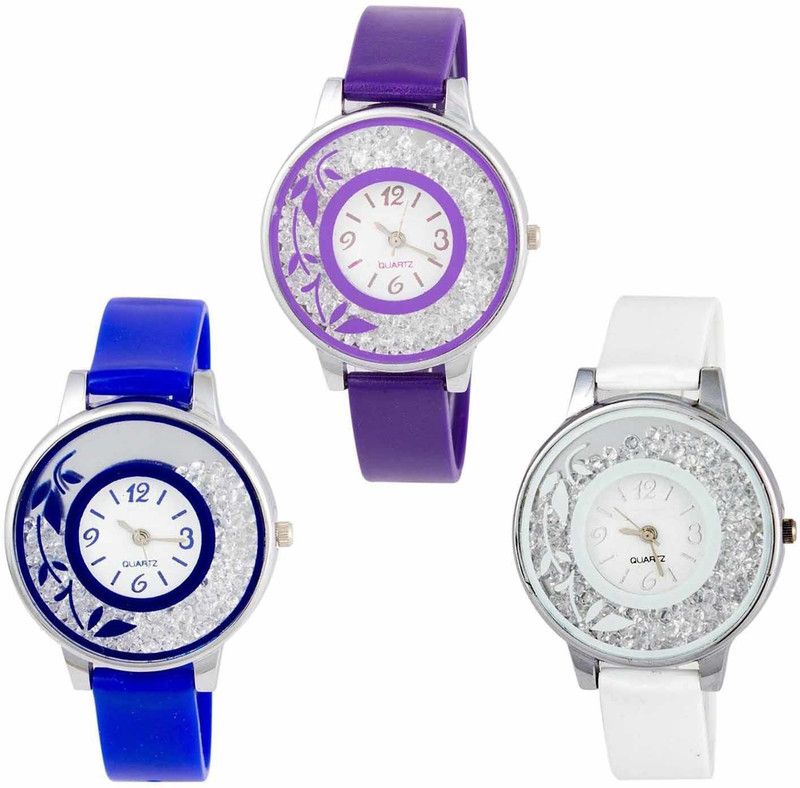 Analog Watch - For Girls Designer Moveble Diamond Combo Watch For Girls & Women ZB-W28
