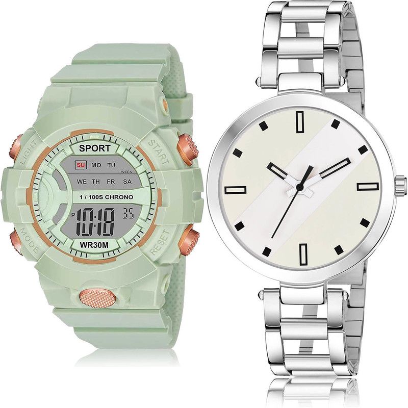 Digital Watch - For Women Contemporary Casual 2 Watch Combo For Women And Girls - DG35-GM235
