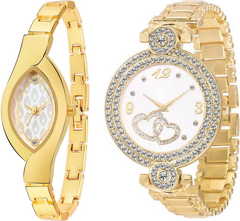 Analog Watch - For Women Combo pack 2 New Diamond Studded Watch For Girls & Women BB-07198