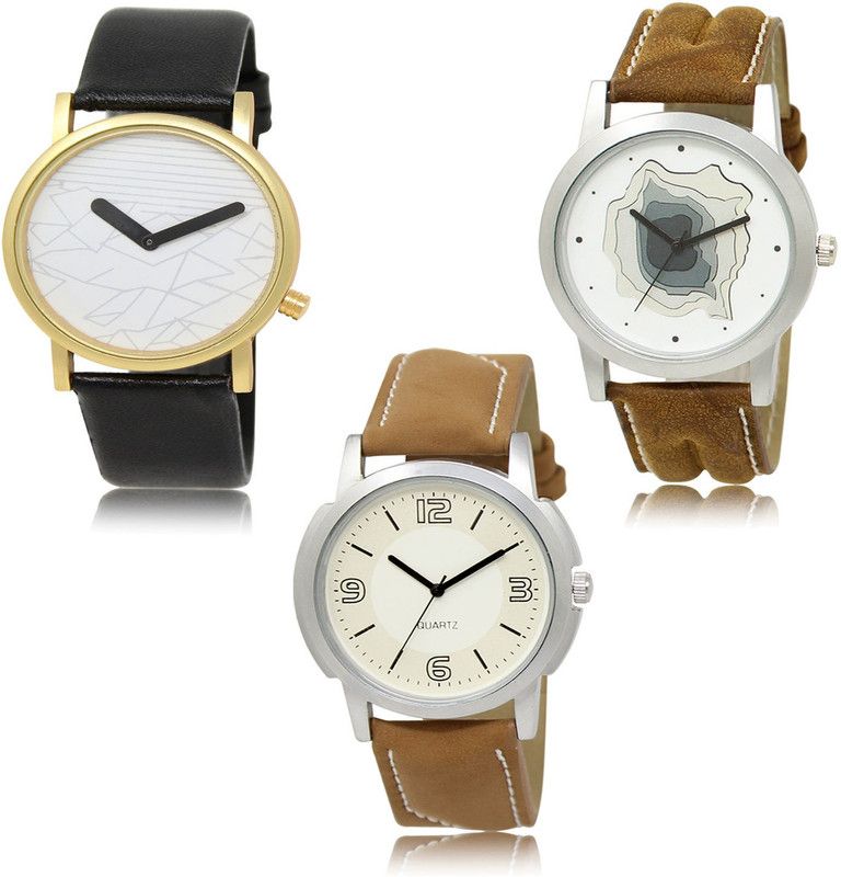 New latest Designer Combo of 3 Analog Watch - For Men LR37-LR09-LR16