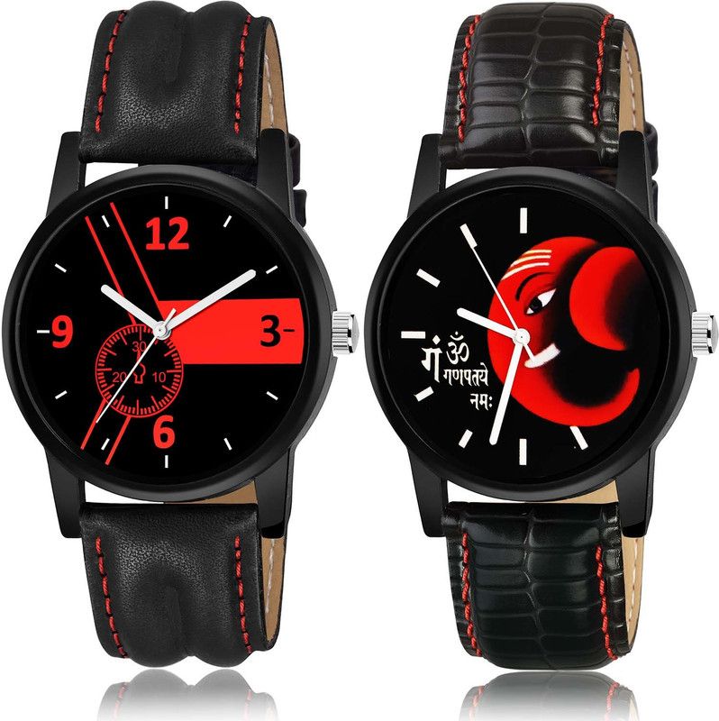 combo watch Analog Watch - For Men Brand New Italian Designer Ganpti Watch - B680-B120 (Combo Of 2 )