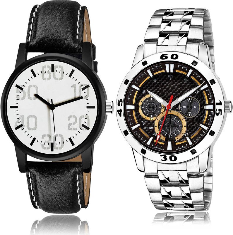 Analog Watch - For Men Treading Wrist 2 Watch Combo For Boys And Men - B667-(72-S-19)
