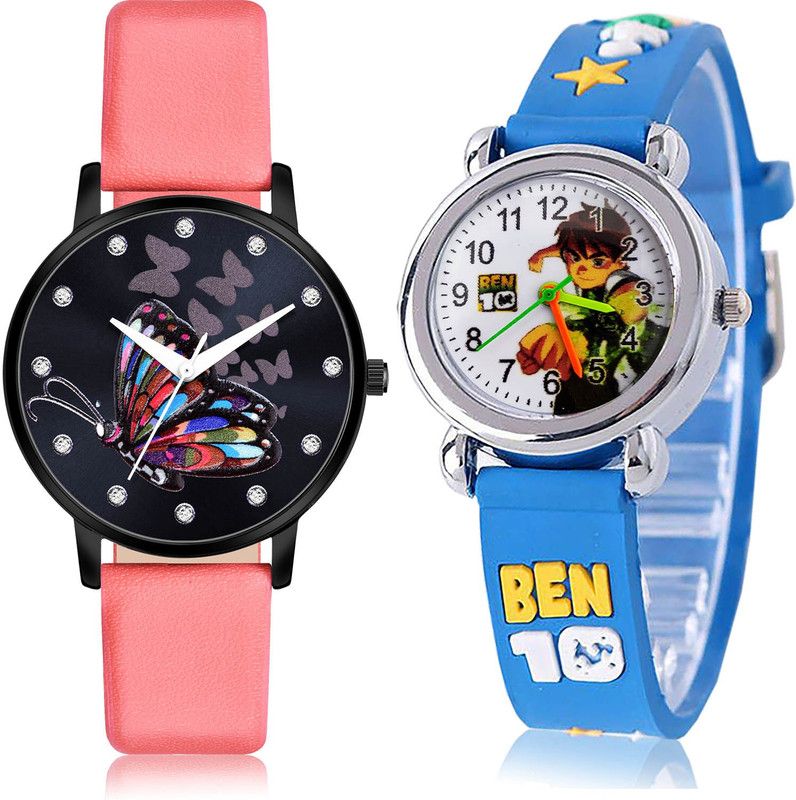 Analog Watch - For Girls Contemporary Heart 2 Watch Combo For Women And Girls - GM378-GC101