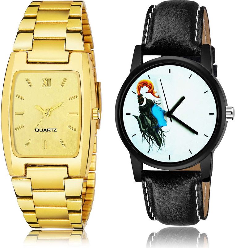 combo watch Analog Watch - For Men Brand New Royal Chain And Mahadev Combo Watch For Boys And Men - BL46.109-B22