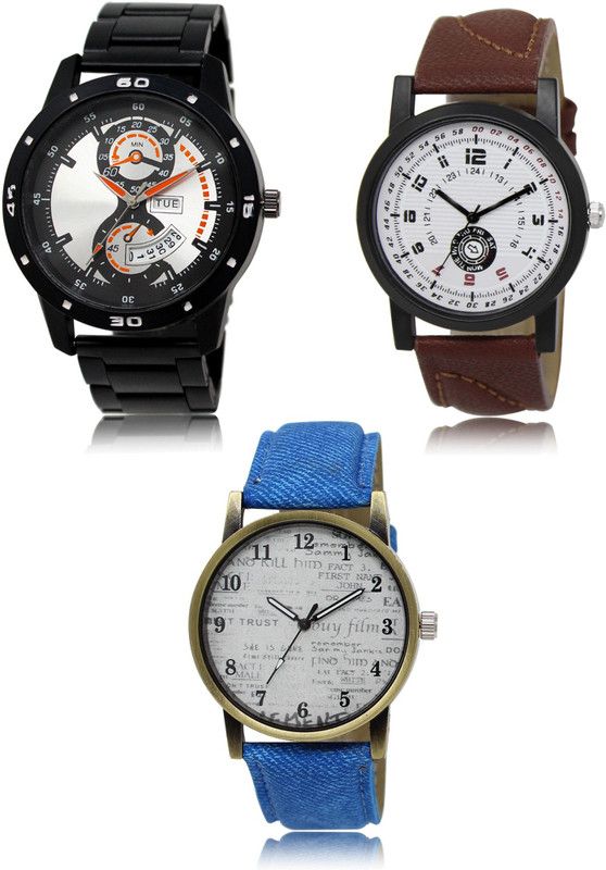 New latest Designer Combo of 3 Analog Watch - For Men 107-11-28