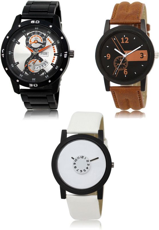 New latest Designer Combo of 3 Analog Watch - For Men 107-01-26