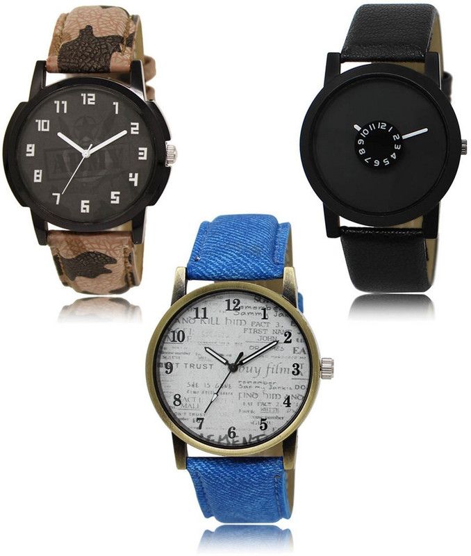 New latest Designer Combo of 3 Analog Watch - For Men LR-03-25-28
