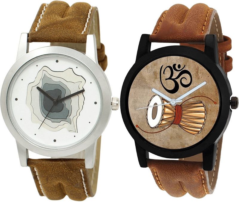 combo watch Analog Watch - For Girls Contemporary Love Damru Analogue Brown Color Boys And Men Watch - BL46.9-B25 (Combo Of 2 )