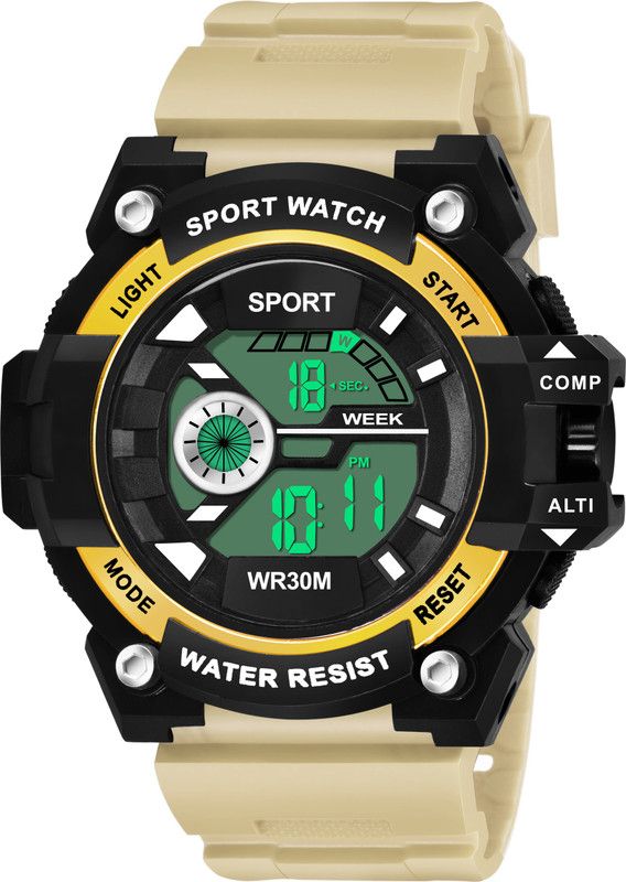 Beige Color Digital Watch - For Men PM4150