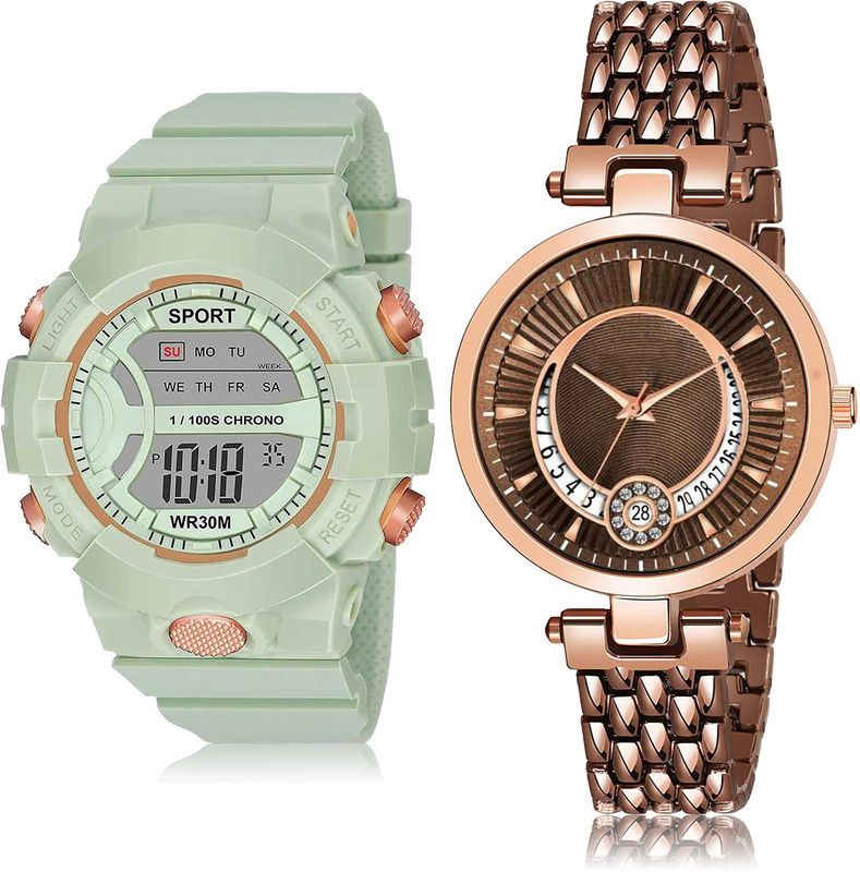 Analog-Digital Watch - For Women Treading Branded 2 Watch Combo For Women And Girls - DG35-G562