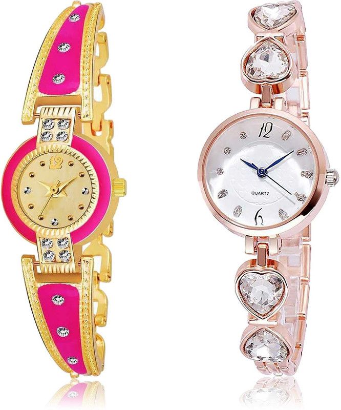 combo watch Analog Watch - For Women Best Italian Designer Royal Rajwadi And Love Heart Combo Watch For Girls And Women - G446-G443