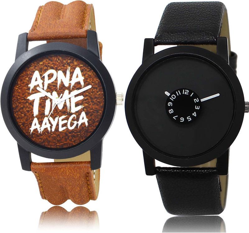 combo watch Analog Watch - For Boys & Girls Treading Rich Apna Time Aayega Combo Watch For Boys And Men - BO40-BL46.25