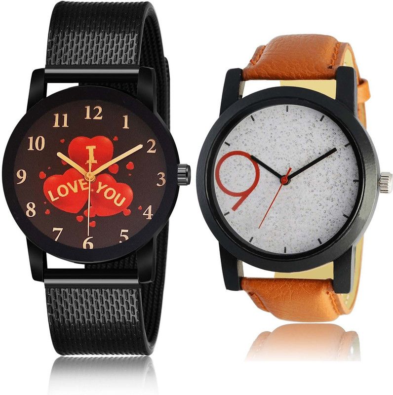 combo watch Analog Watch - For Boys Treading Fashion I Love You 2 Watch Combo For Boys And men - BRM22-B33