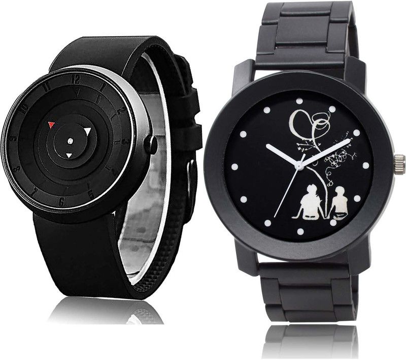 combo watch Analog Watch - For Men & Women Contemporary Valentine Speedometer And Couple Love Chain Combo Watch For Boys And Men - BC1-BO53
