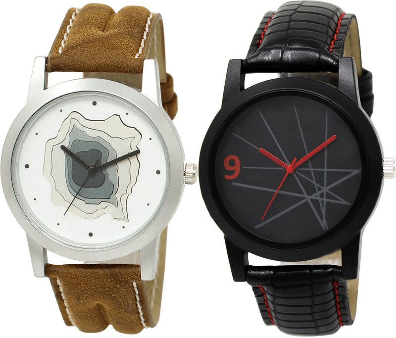 combo watch Analog Watch - For Girls Best Technology Analogue Brown And Black Color Boys And Men Watch - BL46.9-BL46.8 (Combo Of 2 )