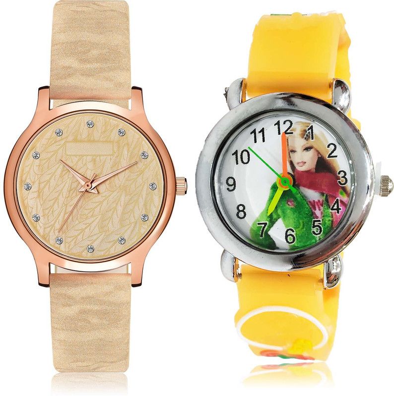 combo watch Analog Watch - For Girls Contemporary Heart Doll Kids 2 Watch Combo For Girls And Women - GM332-GC50