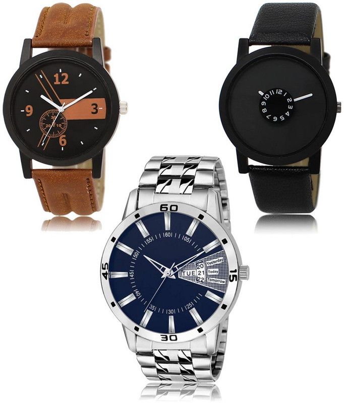 New latest Designer Combo of 3 Analog Watch - For Men -01-25-102
