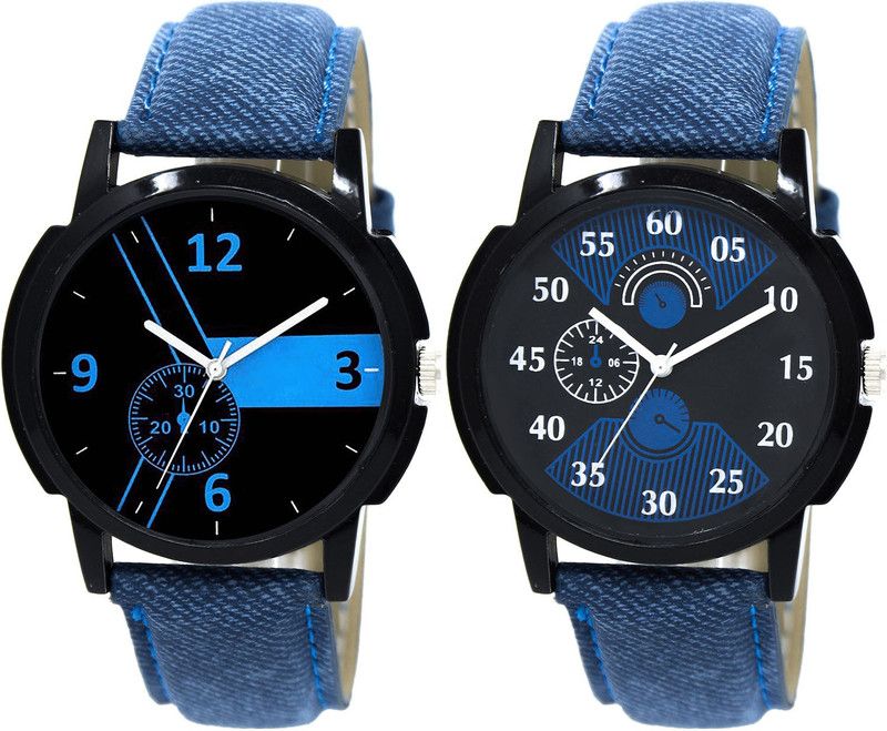 combo watch Analog Watch - For Girls New 3D Design Analogue Blue Color Boys And Men Watch - B7-BL46.2 (Combo Of 2 )