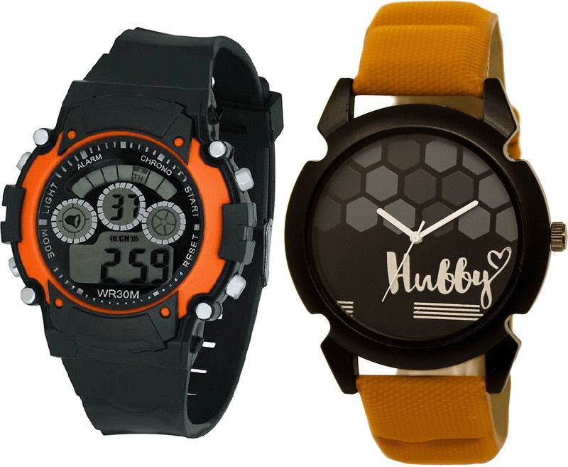 combo watch Analog Watch - For Girls Modern Italian Designer Kids And Hubby Analogue Black And Brown Color Boys And Men Watch - B4-BL46.32 (Combo Of 2 )
