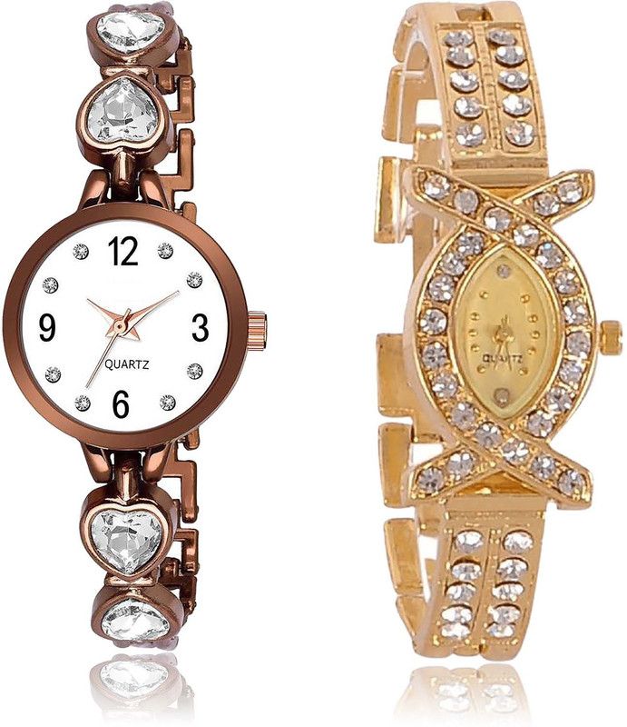 combo watch Analog Watch - For Women Brand New Fashionable Love Heart Combo Watch For Girls And Women - G500-G125