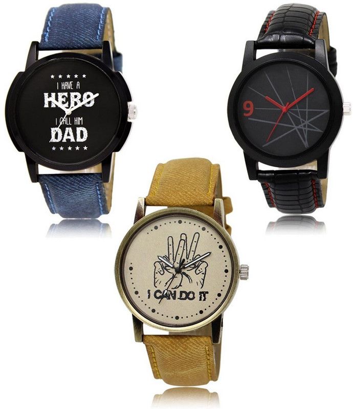 New latest Designer Combo of 3 Analog Watch - For Men LR-07-08-30