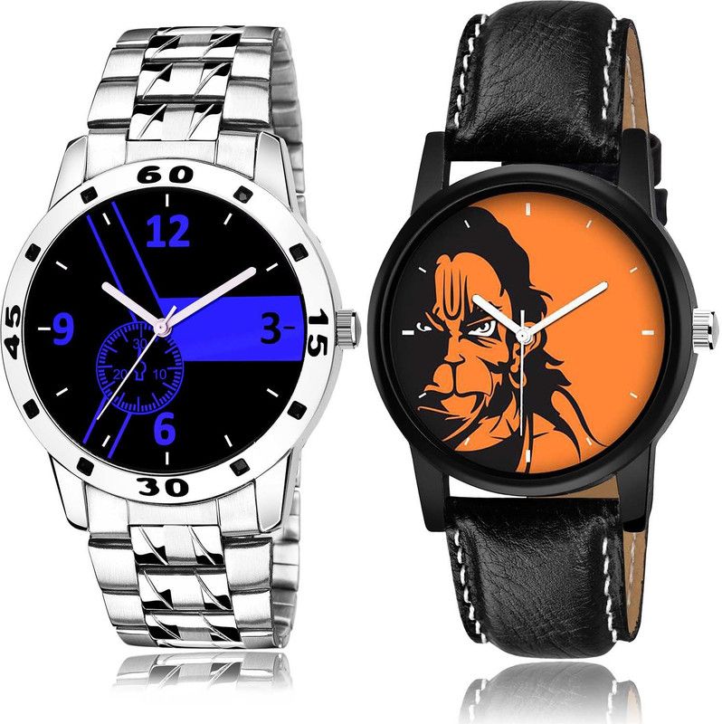 combo watch Analog Watch - For Men Classical Fancy Chain Watch And Hanuman Watch - B790-B26 (Combo Of 2 )