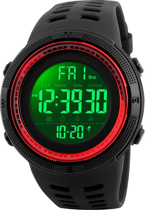 Digital Watch - For Men & Women 1251 Red Chronograph Digital