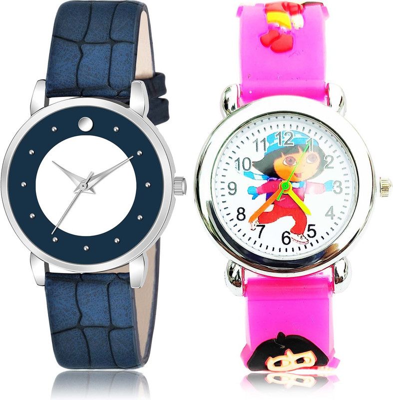 combo watch Analog Watch - For Women Classical Fancy Dora The Explorer Kids 2 Watch Combo For Girls And Women - GM340-GC197