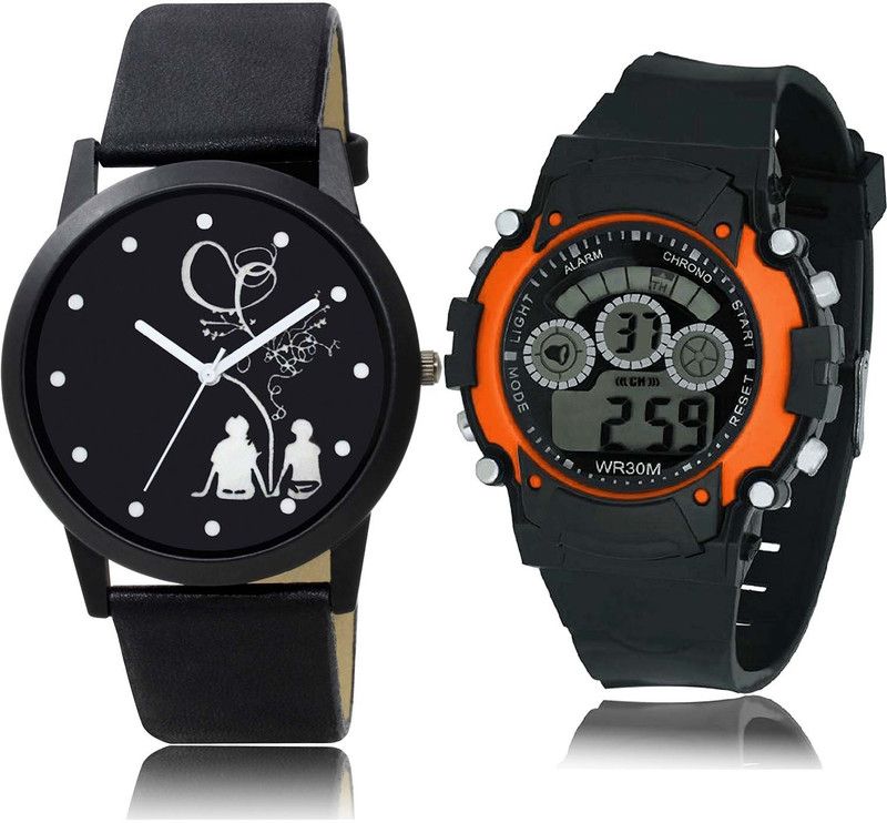 combo watch Analog Watch - For Men Contemporary Love Couple Love Chain And Kids Combo Watch For Boys And Men - BO46-B4