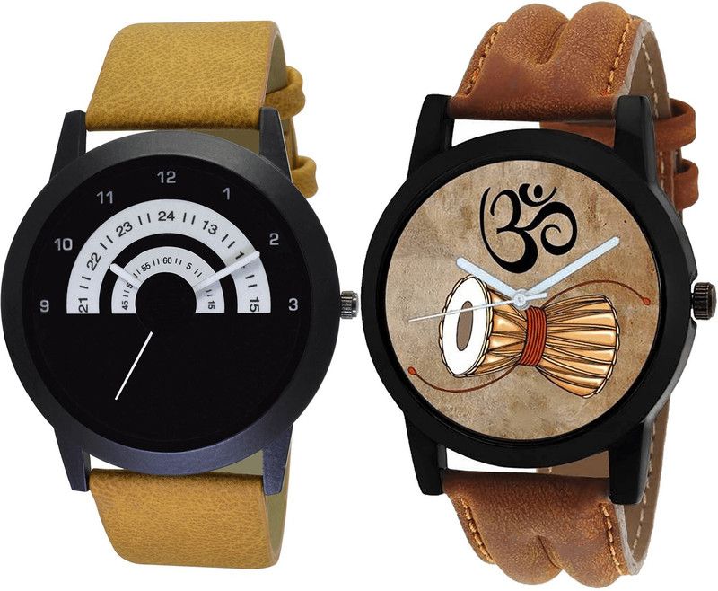 combo watch Analog Watch - For Girls Brand New Tread Damru Analogue Brown Color Boys And Men Watch - B49-B25 (Combo Of 2 )