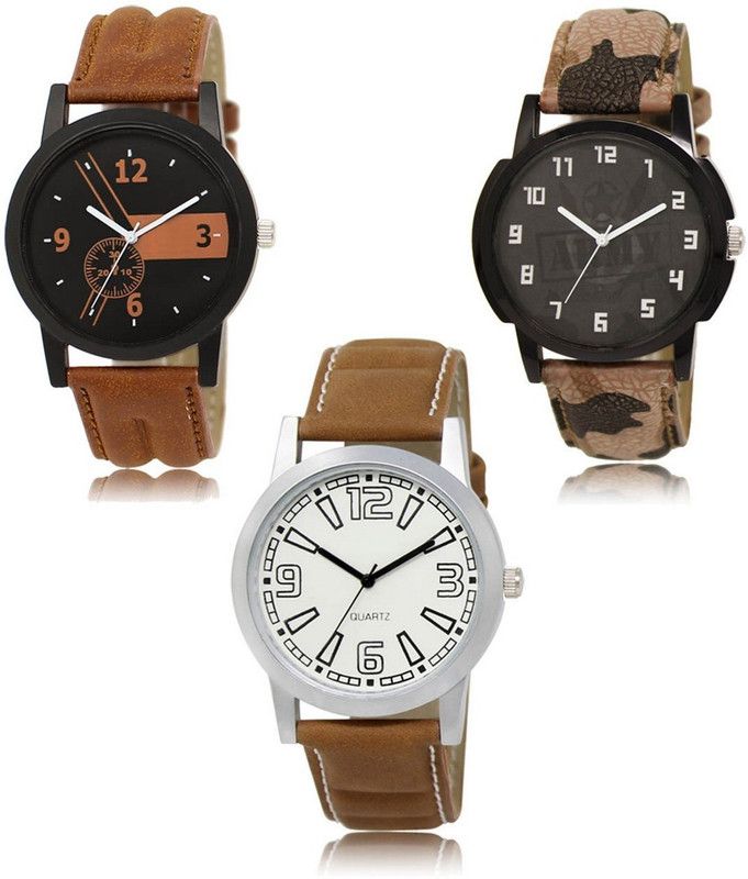 New latest Designer Combo of 3 Analog Watch - For Men LR01-LR03-LR15