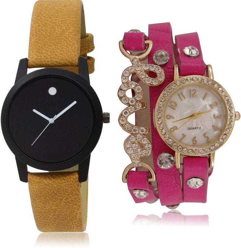 combo watch Analog Watch - For Girls Best Quartz Love Valentine Combo Watch For Girls And Women - GO123-G204