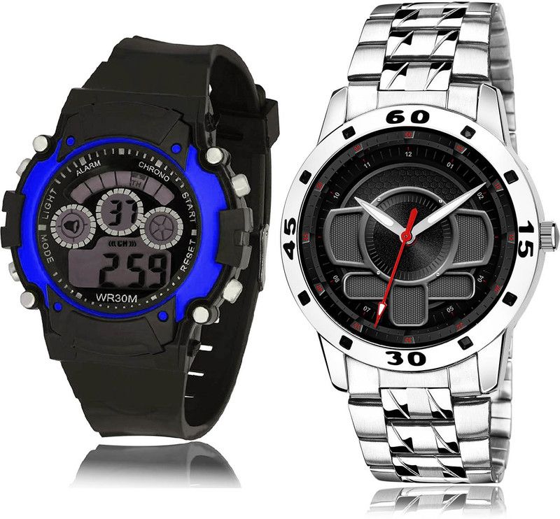 Analog-Digital Watch - For Boys Contemporary Royal 2 Watch Combo For Boys And Men - B2-(8-S-19)