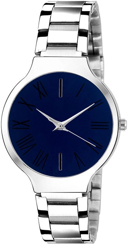 Analog Watch - For Women Blue Dial Silver Metal Chain Strap S6-621