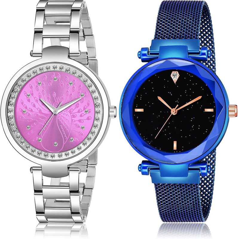 combo watch Analog Watch - For Women Contemporary Italian Designer Chain And Magnet Combo Watch For Girls And Women - GM208-GC2