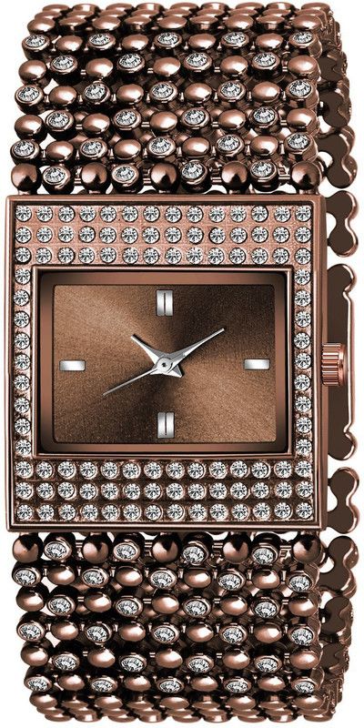 LADIES_612 Analog Watch - For Women LADIES_612 BROWN JEWEL DIAMOND STUDDED BRACELET QYARTZ ANALOG FOR WOMEN