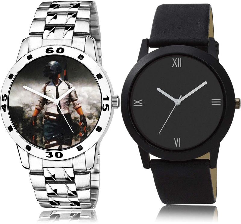 combo watch Analog Watch - For Boys Modern Luxury Pubg Military Army Chain Watch Watch - B505-B163 (Combo Of 2 )