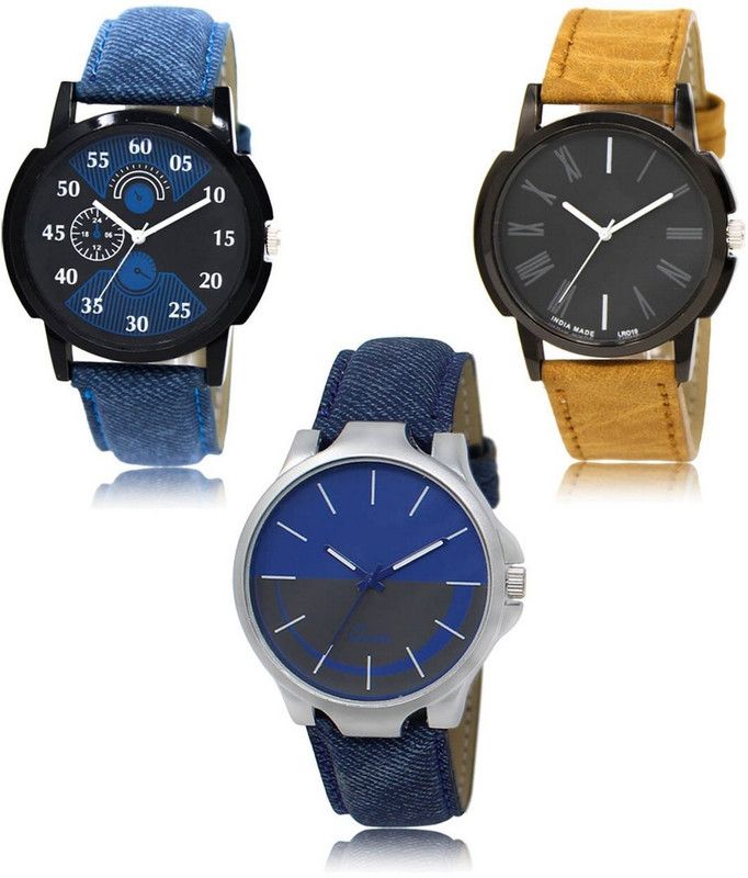 New latest Designer Combo of 3 Analog Watch - For Men LR-02-19-24