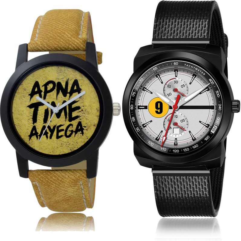 Analog Watch - For Men Latest Exclusive 2 Watch Combo For Boys And Men - B383-(55-S-10)