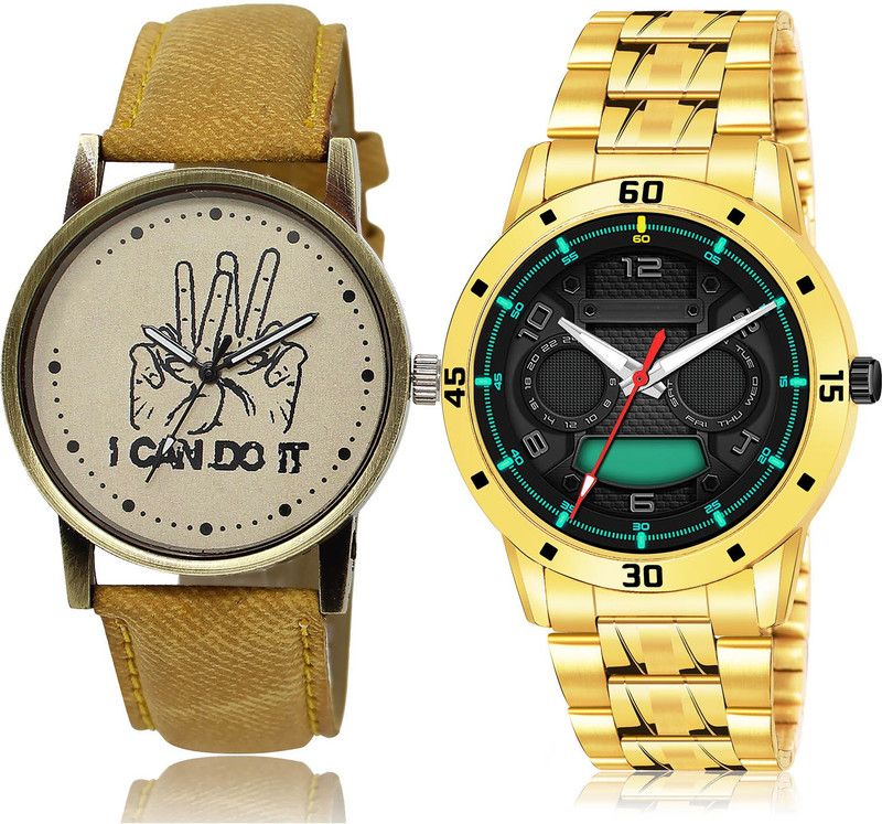 Analog Watch - For Men Brand New Gift 2 Watch Combo For Boys And Men - BL46.30-(57-S-21)