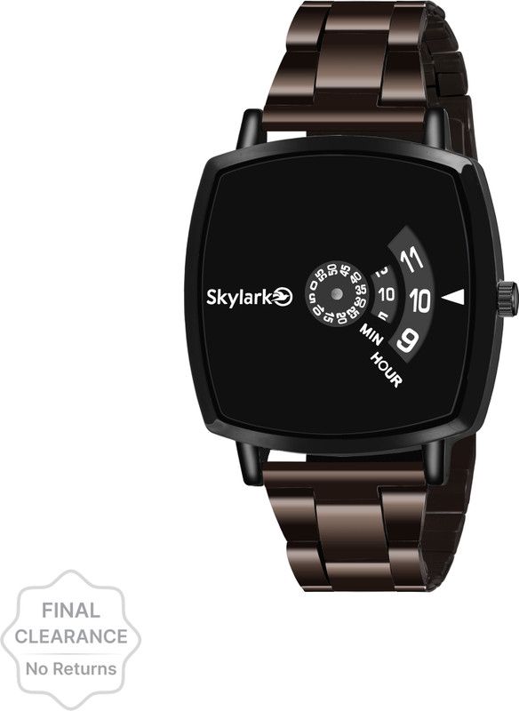 Analog Watch - For Boys Paidu Black Dial Square Shape Watch For Men and Boys