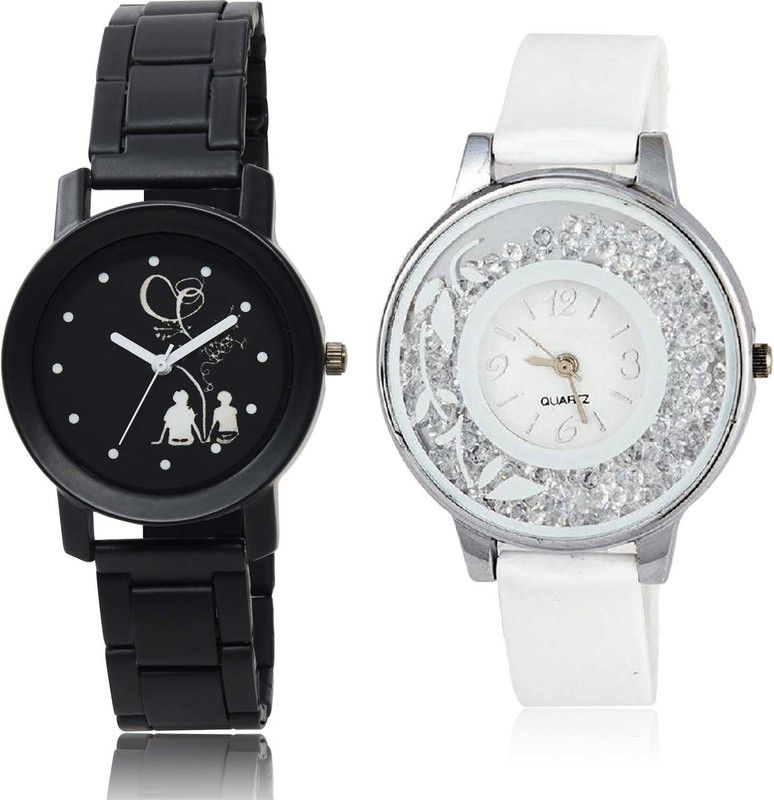 combo watch Analog Watch - For Men & Women Latest Luxury Love Valentine Couple And Flower Combo Watch For Girls And Women - GO153-G90
