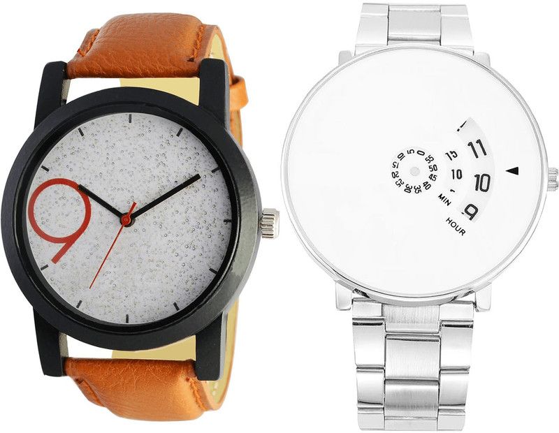 combo watch Analog Watch - For Girls Contemporary Heart Analogue Brown And Silver Color Boys And Men Watch - B33-B82 (Combo Of 2 )
