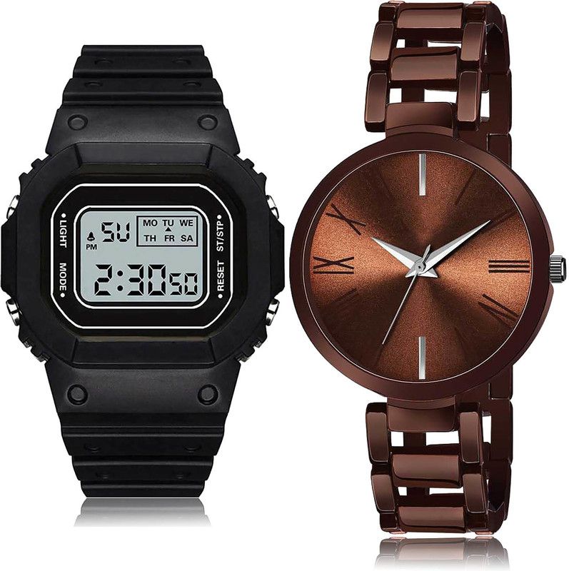 Analog-Digital Watch - For Women Latest Heart 2 Watch Combo For Women And Girls - DG28-G612