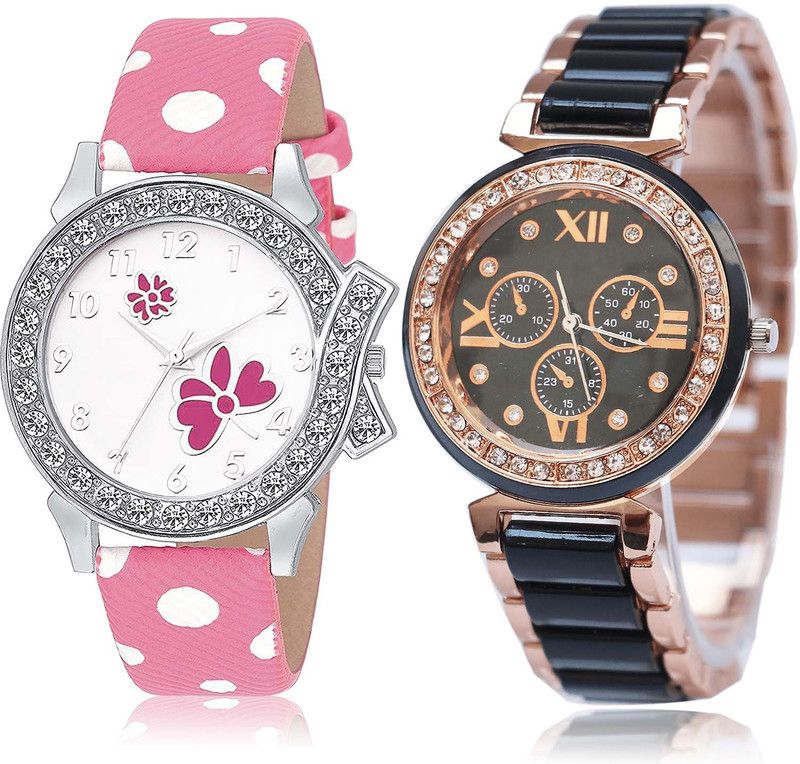 combo watch Analog Watch - For Girls Modern Model Flower Combo Watch For Girls And Women - G486-G209