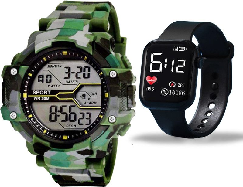 Digital Watch For Men Buy Mens Digital Watches Online Indian Army Green Digital Watch - For Girls Sport Watch High-end Silicone Strap Military Wrist Watch Led Calendar Waterproof