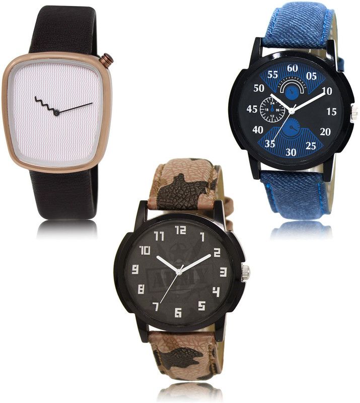 New latest Designer Combo of 3 Analog Watch - For Men LR41-LR02-LR03