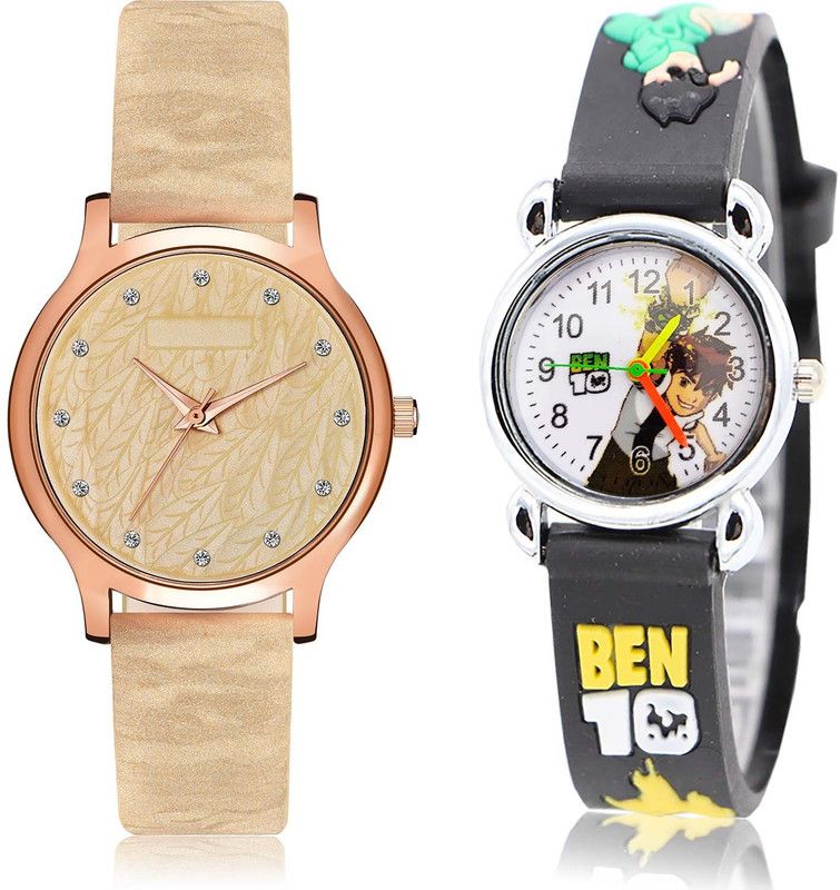 combo watch Analog Watch - For Girls New Wrist Ben 10 Kids 2 Watch Combo For Girls And Women - GM332-GC82