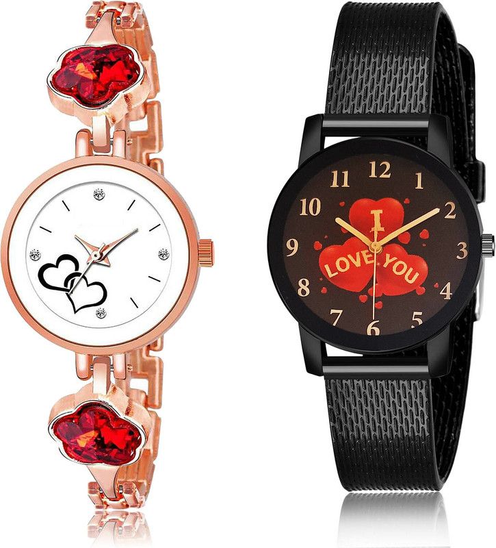 Analog Watch - For Women Brand New Fashionable 2 Watch Combo For Women And Girls - G598-G536
